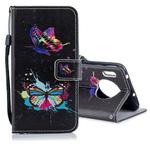 For Huawei Mate 30 Colored Drawing Pattern Horizontal Flip PU Leather Case with Holder & Card Slots & Wallet & Lanyard(Colorful Butterfly)