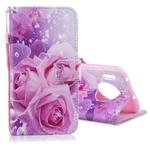 For Huawei Mate 30 Colored Drawing Pattern Horizontal Flip PU Leather Case with Holder & Card Slots & Wallet & Lanyard(Rose)