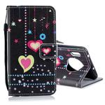 For Huawei Mate 30 Pro Colored Drawing Pattern Horizontal Flip PU Leather Case with Holder & Card Slots & Wallet & Lanyard(Color Heart)