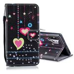 For Galaxy Note 10 Pro Colored Drawing Pattern Horizontal Flip PU Leather Case with Holder & Card Slots & Wallet & Lanyard(Color Heart)