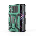 For Xiaomi Redmi K40 Gaming War Chariot Series Armor All-inclusive Shockproof PC + TPU Protective Case with Invisible Holder(Green)