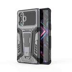 For Xiaomi Redmi K40 Gaming War Chariot Series Armor All-inclusive Shockproof PC + TPU Protective Case with Invisible Holder(Grey)