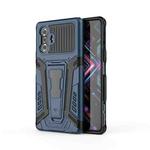 For Xiaomi Redmi K40 Gaming War Chariot Series Armor All-inclusive Shockproof PC + TPU Protective Case with Invisible Holder(Blue)