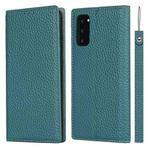 For Samsung Galaxy S20Litchi Genuine Leather Phone Case(Sky Blue)