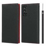 For Samsung Galaxy S20 FE Litchi Texture Horizontal Flip Top Layer Cowhide Leather Case with Holder & Card Slots & Wallet & Strap & Wire Winder(Black)