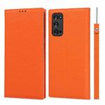 For Samsung Galaxy S20 FE Litchi Texture Horizontal Flip Top Layer Cowhide Leather Case with Holder & Card Slots & Wallet & Strap & Wire Winder(Orange)