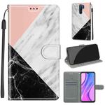 For Xiaomi Redmi 9 Voltage Coloured Drawing Magnetic Clasp Horizontal Flip PU Leather Case with Holder & Card Slots(C07 Pink White Black)