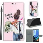 For Xiaomi Redmi 9 Power/Note 9 4G Voltage Coloured Drawing Magnetic Clasp Horizontal Flip PU Leather Case with Holder & Card Slots(C09 Hug Flower)