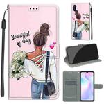 For Xiaomi Redmi 9A Voltage Coloured Drawing Magnetic Clasp Horizontal Flip PU Leather Case with Holder & Card Slots(C09 Hug Flower)