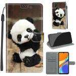 For Xiaomi Redmi 9C Voltage Coloured Drawing Magnetic Clasp Horizontal Flip PU Leather Case with Holder & Card Slots(C18 Wood Board Panda)