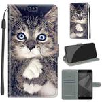 For Xiaomi Redmi Note 4X Voltage Coloured Drawing Magnetic Clasp Horizontal Flip PU Leather Case with Holder & Card Slots(C02 Fork Hand White Claw Cat)