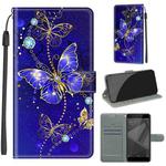 For Xiaomi Redmi Note 4X Voltage Coloured Drawing Magnetic Clasp Horizontal Flip PU Leather Case with Holder & Card Slots(C11 Blue Golden Chain Butterflies)