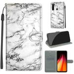 For Xiaomi Redmi Note 8 Voltage Coloured Drawing Magnetic Clasp Horizontal Flip PU Leather Case with Holder & Card Slots(C01 White Marble)