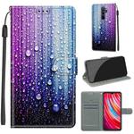 For Xiaomi Redmi Note 8 Pro Voltage Coloured Drawing Magnetic Clasp Horizontal Flip PU Leather Case with Holder & Card Slots(C05 Purple Blue Water Drops)