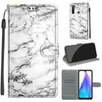 For Xiaomi Redmi Note 8T Voltage Coloured Drawing Magnetic Clasp Horizontal Flip PU Leather Case with Holder & Card Slots(C01 White Marble)