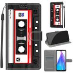 For Xiaomi Redmi Note 8T Voltage Coloured Drawing Magnetic Clasp Horizontal Flip PU Leather Case with Holder & Card Slots(C10 Black Red Tape)