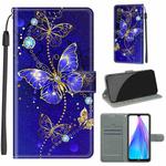 For Xiaomi Redmi Note 8T Voltage Coloured Drawing Magnetic Clasp Horizontal Flip PU Leather Case with Holder & Card Slots(C11 Blue Golden Chain Butterflies)