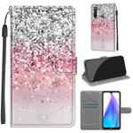For Xiaomi Redmi Note 8T Voltage Coloured Drawing Magnetic Clasp Horizontal Flip PU Leather Case with Holder & Card Slots(C13 Silver Pink Glitter)
