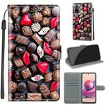 For Xiaomi Redmi Note 10 4G/Note 10S Voltage Coloured Drawing Magnetic Clasp Horizontal Flip PU Leather Case with Holder & Card Slots(C06 Red Lip Chocolate)