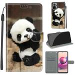 For Xiaomi Redmi Note 10 4G/Note 10S Voltage Coloured Drawing Magnetic Clasp Horizontal Flip PU Leather Case with Holder & Card Slots(C18 Wood Board Panda)