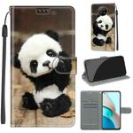 For Xiaomi Redmi Note 9 5G/ 9T Voltage Coloured Drawing Magnetic Clasp Horizontal Flip PU Leather Case with Holder & Card Slots(C18 Wood Board Panda)