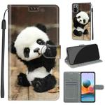 For Xiaomi Redmi Note 10 Pro Max/10 Pro Voltage Coloured Drawing Magnetic Clasp Horizontal Flip PU Leather Case with Holder & Card Slots(C18 Wood Board Panda)
