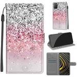 For Xiaomi Poco M3 Voltage Coloured Drawing Magnetic Clasp Horizontal Flip PU Leather Case with Holder & Card Slots(C13 Silver Pink Glitter)