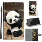 For Xiaomi Poco M3 Voltage Coloured Drawing Magnetic Clasp Horizontal Flip PU Leather Case with Holder & Card Slots(C18 Wood Board Panda)