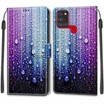 For Samsung Galaxy A21s Voltage Colored Drawing Magnetic Clasp Horizontal Flip PU Leather Case with Holder & Card Slots(C05 Purple Blue Water Drops)
