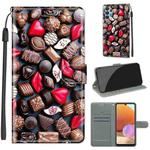 For Samsung Galaxy A32 4G Voltage Colored Drawing Magnetic Clasp Horizontal Flip PU Leather Case with Holder & Card Slots(C06 Red Lip Chocolate)