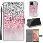 For Samsung Galaxy A42 5G Voltage Colored Drawing Magnetic Clasp Horizontal Flip PU Leather Case with Holder & Card Slots(C13 Silver Pink Glitter)