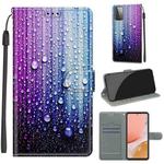 For Samsung Galaxy A72 5G Voltage Colored Drawing Magnetic Clasp Horizontal Flip PU Leather Case with Holder & Card Slots(C05 Purple Blue Water Drops)