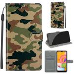 For Samsung Galaxy A01 Voltage Colored Drawing Magnetic Clasp Horizontal Flip PU Leather Case with Holder & Card Slots(C12 Green Yellow Camouflage)