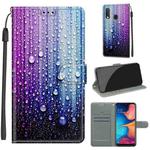 For Samsung Galaxy A20e Voltage Colored Drawing Magnetic Clasp Horizontal Flip PU Leather Case with Holder & Card Slots(C05 Purple Blue Water Drops)