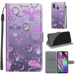 For Samsung Galaxy A40 Voltage Colored Drawing Magnetic Clasp Horizontal Flip PU Leather Case with Holder & Card Slots(C16 Water Drop Six Petal Flower)
