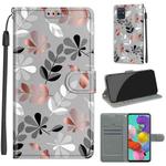For Samsung Galaxy A51 Voltage Colored Drawing Magnetic Clasp Horizontal Flip PU Leather Case with Holder & Card Slots(C19 Material Flower)