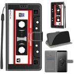 For Samsung Galaxy S9 Voltage Colored Drawing Magnetic Clasp Horizontal Flip PU Leather Case with Holder & Card Slots(C10 Black Red Tape)