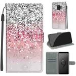 For Samsung Galaxy S9 Voltage Colored Drawing Magnetic Clasp Horizontal Flip PU Leather Case with Holder & Card Slots(C13 Silver Pink Glitter)