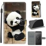 For Samsung Galaxy S9 Voltage Colored Drawing Magnetic Clasp Horizontal Flip PU Leather Case with Holder & Card Slots(C18 Wood Board Panda)