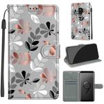 For Samsung Galaxy S9+ Voltage Colored Drawing Magnetic Clasp Horizontal Flip PU Leather Case with Holder & Card Slots(C19 Material Flower)