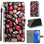 For Huawei P Smart Z / Y9 Prime / 9X / 9X Pro Voltage Colored Drawing Magnetic Clasp Horizontal Flip PU Leather Case with Holder & Card Slots(C06 Red Lip Chocolate)
