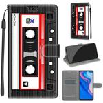 For Huawei P Smart Z / Y9 Prime / 9X / 9X Pro Voltage Colored Drawing Magnetic Clasp Horizontal Flip PU Leather Case with Holder & Card Slots(C10 Black Red Tape)