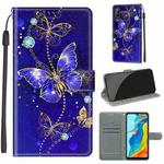 For Huawei P30 Lite Voltage Colored Drawing Magnetic Clasp Horizontal Flip PU Leather Case with Holder & Card Slots(C11 Blue Golden Chain Butterflies)