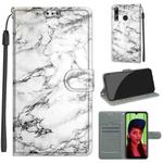 For Huawei P Smart+ 2019Voltage Colored Drawing Magnetic Clasp Horizontal Flip PU Leather Case with Holder & Card Slots(C01 White Marble)