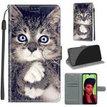 For Huawei P Smart+ 2019 Voltage Colored Drawing Magnetic Clasp Horizontal Flip PU Leather Case with Holder & Card Slots(C02 Fork Hand White Claw Cat)