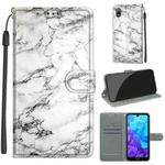 For Huawei Y5 2019 / Honor 8S Voltage Colored Drawing Magnetic Clasp Horizontal Flip PU Leather Case with Holder & Card Slots(C01 White Marble)