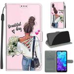 For Huawei Y5 2019 / Honor 8S Voltage Colored Drawing Magnetic Clasp Horizontal Flip PU Leather Case with Holder & Card Slots(C09 Hug Flower)