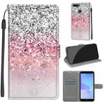 For Huawei Y6 2018 / Honor 7A Voltage Colored Drawing Magnetic Clasp Horizontal Flip PU Leather Case with Holder & Card Slots(C13 Silver Pink Glitter)