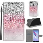 For Honor 9 Lite Voltage Colored Drawing Magnetic Clasp Horizontal Flip PU Leather Case with Holder & Card Slots(C13 Silver Pink Glitter)