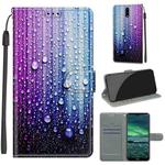 For Nokia 2.3 Voltage Colored Drawing Magnetic Clasp Horizontal Flip PU Leather Case with Holder & Card Slots(C05 Purple Blue Water Drops)